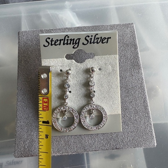 Sterling Silver Dangle Earrings - Picture 2 of 3